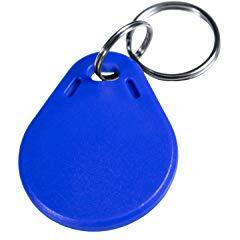 Team Office Proximity Rfid Keyfob, Keychain Cards For Attendance And Access Control (Blue) (Pack Of 10)