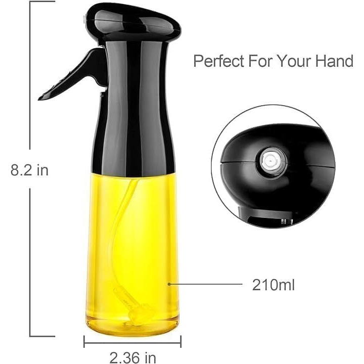 Inkulture 2-In-1 Oil Sprayer For Cooking, 250 Ml Glass Olive Oil Mister, Salad Making Accessory Cooking Oil Sprayer (1 Piece)