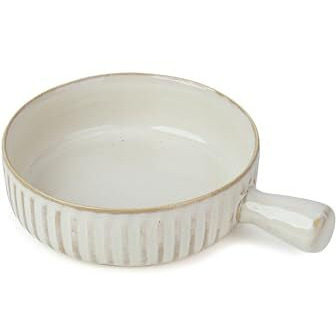Shay Ceramic Pasta Bowl Set, 17Cm, 1 Piece, White | Glossy Finish | Porcelain Ceramic Serving Bowl | Serving Bowl With Handle (Handle Bowl - White)