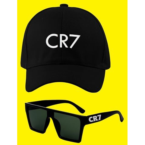 Thewhoop Printed Cristiano Ronaldo Gift Combo Pack Of Mug (350Ml), Sipper Bottle (750Ml),Keychain,Sunglass,Cap, Greeting Card, Birthday Gift Set For Cristiano Ronaldo Fans (Pack Of 6) (Green)