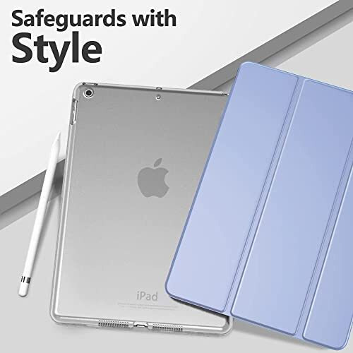 Proelite Smart Flip Case Cover For Apple Ipad 10.2" 9Th Gen (2021) 8Th Gen/7Th Gen, With Stylus Pen, Translucent & Hard Back, Purple