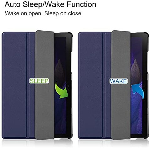 Proelite Trifold Flip Case Cover For Samsung Galaxy Tab A8 10.5" Sm-X200/ Sm-X205/ Sm-X207 2021, Dark Blue