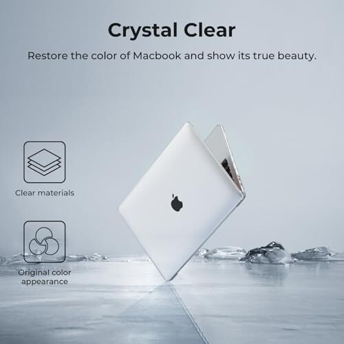 Eoocoo Case Compatible With New Macbook Pro 13 Inch M2 A2338 A2251 M1 A2289 A2159 A1989 A1706 A1708 2024 2023 2022-2017 With Touch Bar,Plastic Hard Shell Case Cover,Smooth Shiny Surface,Crystal Clear