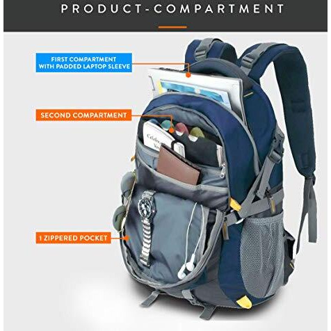 Lunar's Hammer Unisex 50L Laptop Bag | Water Resistant Office Bag For Man | Travel Bags For Men With 17.3-Inch Laptop/Macbook | Laptop Bags For Men Office Use With Rain Cover | Travel Backpack