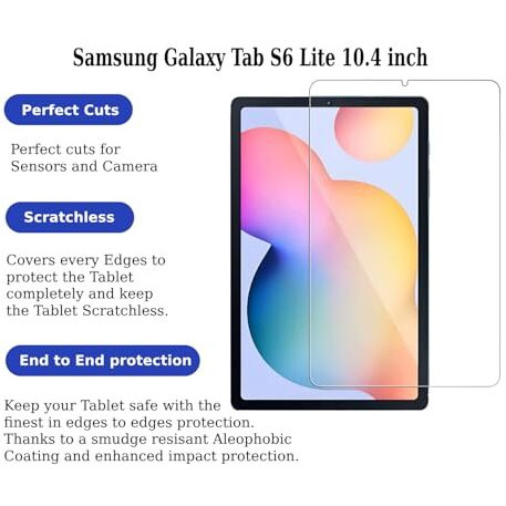 Youth Mobi Tablet Tempered Glass Screen Protector Compatible For Samsung Galaxy Tab S6 Lite (S Pen Compatible) (10.4" Inch) Anti-Scratch & [9H Surface Hardness] | Pack Of 1