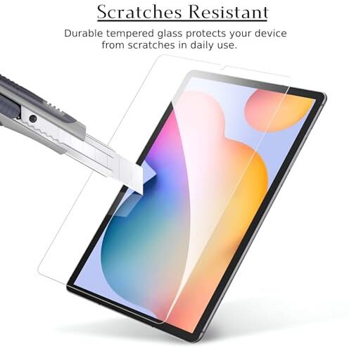 Youth Mobi Tablet Tempered Glass Screen Protector Compatible For Samsung Galaxy Tab S6 Lite (S Pen Compatible) (10.4" Inch) Anti-Scratch & [9H Surface Hardness] | Pack Of 1