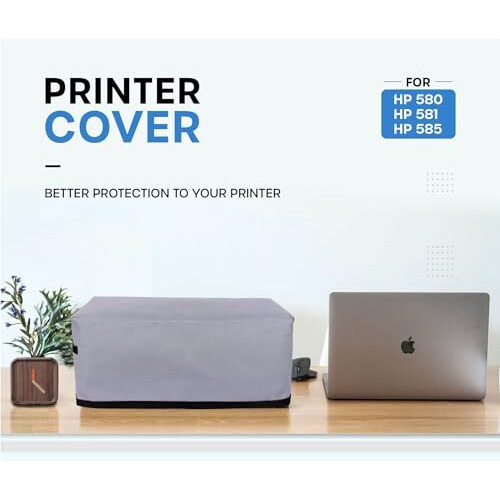 Crasome Dust & Water Proof Printer Cover For Hp Smart Tank All-In-One 580 / 581 / 585 (Grey)