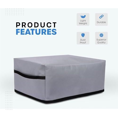 Crasome Dust & Water Proof Printer Cover For Hp Smart Tank All-In-One 580 / 581 / 585 (Grey)