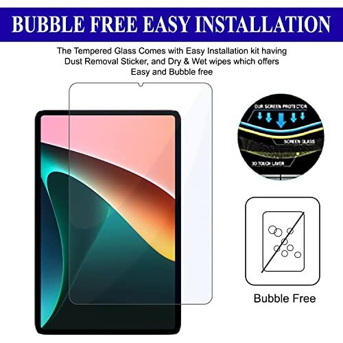 Youth Mobi Tempered Glass Screen Guard For Xiaomi Mi Tablet 5 / Xiaomi Mi Pad 5 Pro (11" Inch) (Transparent) (With Easy Installation Kit) (Pack Of 1)