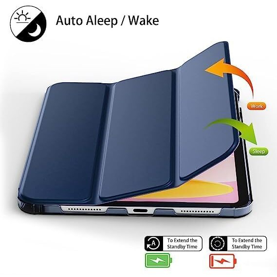 Proelite Cover For Oneplus Pad Go 11.35 Inch Case Cover, Transparent Flip Case Cover For Oneplus Pad Go 11.35 Inch 2023 With Stylus, Support Auto Sleep Wake, Dark Blue