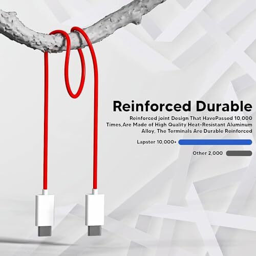 Basesailor Oneplus Original Fast 80W Usb C To Type C Data Sync Fast Charging Charger Cable For One Plus 12,12R,11,11R,10R,10T,10,10 Pro,9 Pro,8,8T,7T,7T Pro,6,Nord,4,3,2,2T,Ce2 Lite,Ce3 Lite, Red