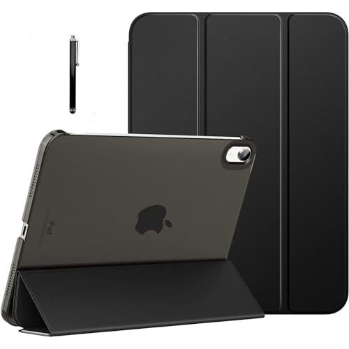 Proelite Cover For Apple Ipad (A16) 11Th/10Th Generation (2025/2022) Cover Case, Transparent Smart Case For Ipad 11Th/10Th Gen (Supports Auto Sleep Wake) With Stylus Pen, Black