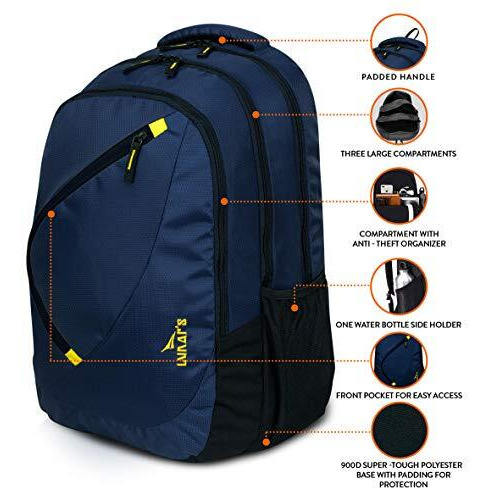 Lunar's Comet 35L School Bag For Boys | Water Resistant Travel Backpack | College Bag For Girls | Backpack For Travelling With 1 Year Warranty