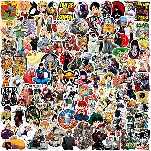 Junkyard Vinyl Anime Stickers For Scrapbook Kids Gadgets Laptop Stickers (Pack Of 100),Theme Japanese Manga Series
