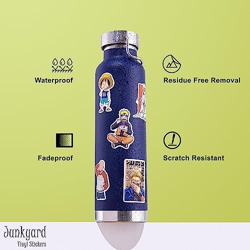 Junkyard Vinyl Anime Stickers For Scrapbook Kids Gadgets Laptop Stickers (Pack Of 100),Theme Japanese Manga Series