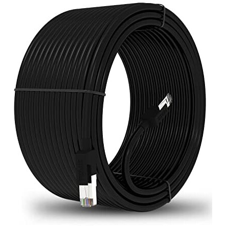 Fedus 20 Meter Heavy Duty Outdoor Cat6 Cable Weatherproof/Uv Resistant 10000Mbps Ethernet Cable Suitable For Direct Burial Installations Ethernet Patch Lan Cable,Internet Cable Network Cord Black