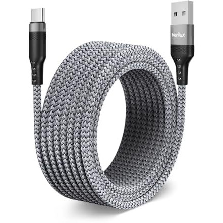 Verilux Type C Charging Cable 15W 3A Fast Charging Cable 16.4Ft Long Type C Charging Cable Data Cable Support 480Mbps Data Transmission Compatible With Phone, Tablet, Ps5