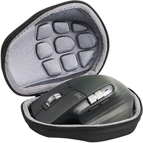 M.G.R.J Portable Carrying Protector Case Cover For Logitech Mx Master/Master 2S / Master 3, 3S Wireless Mouse (With Cushion & Lanyard) (Black)