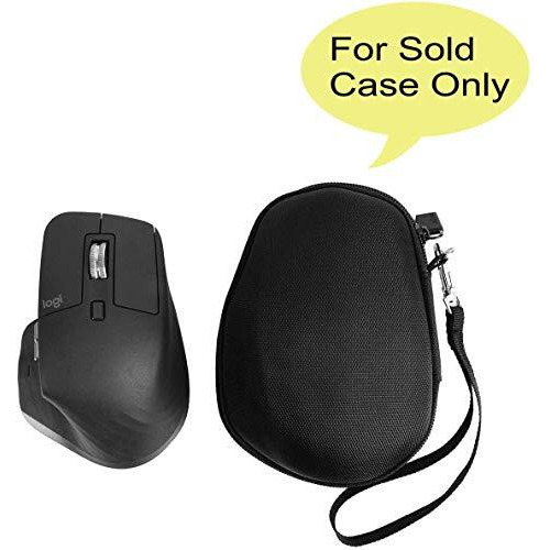 M.G.R.J Portable Carrying Protector Case Cover For Logitech Mx Master/Master 2S / Master 3, 3S Wireless Mouse (With Cushion & Lanyard) (Black)