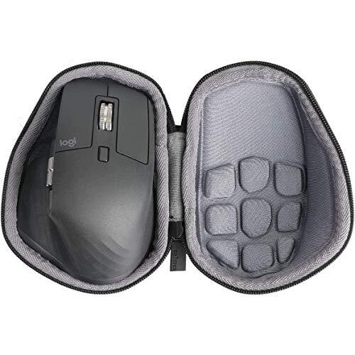 M.G.R.J Portable Carrying Protector Case Cover For Logitech Mx Master/Master 2S / Master 3, 3S Wireless Mouse (With Cushion & Lanyard) (Black)