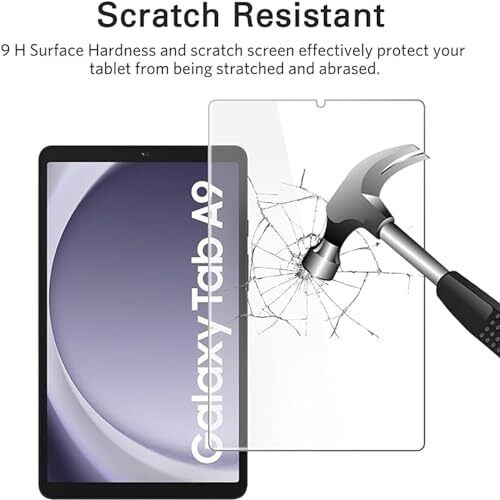 Youth Mobi Premium Smartphone Tempered Glass Screen Protector For Samsung Galaxy Tab A9 [8.7 Inch] Sm-X110/X115/X117 [Anti-Scratch] & [9H Surface Hardness] - Pack Of 1
