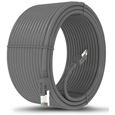 Fedus 100 Meter Heavy Duty Outdoor Cat6 Cable Weatherproof/Uv Resistant 10000Mbps Ethernet Cable Suitable For Direct Burial Installations Ethernet Patch Lan Cable,Internet Cable Network Cord D-Gray