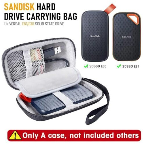 Zorbes Hard Carrying Case Storage Bag For Sandisk 480Gb 1Tb 2Tb 4Tb Extreme Pro Portable Ssd Sdssde30 / Sdssde81 Solid State Drive Eva Shockproof Water Repellent Protective Storage Travel Bag