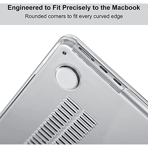 Eoocoo Hard Shell Case Compatible For Macbook Air 13.6 Inch 2025 2024 2022 M4 A3240 M3 A3113 M2 A2681 Retina Display&Touch Id,M2 M3 M4 Air 13" For Keyboard Skin Cover&Screen Protector - Crystal Clear
