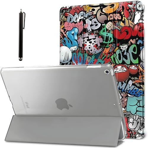 Proelite Cover For Apple Ipad 10.2 Inch Case Cover, Smart Flip Case Cover For Apple Ipad 10.2" 9Th Gen (2021) / 8Th Gen / 7Th Gen With Stylus Pen, Hippy