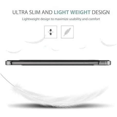 Proelite Case Cover For Realme Pad 2 11.5 Inch Cover, Smart Flip Case Cover For Realme Pad 2 11.5 Inch Translucent Back With Stylus Pen, Black