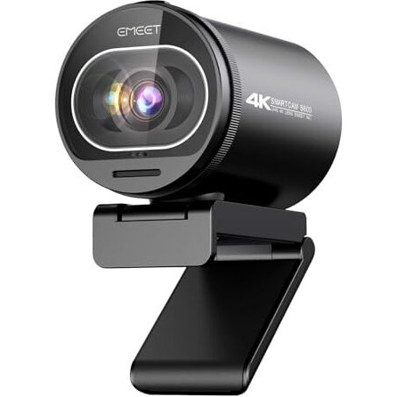 Emeet S600 4K Webcam For Streaming - Sony 1/2.5'' Sensor, Pdaf Autofocus, 1080P@60Fps, 2 Noise Reduction Mics, Built-In Privacy Cover, 40-73 Fov, Streaming Camera For Live Commerce/Gaming/Beauty