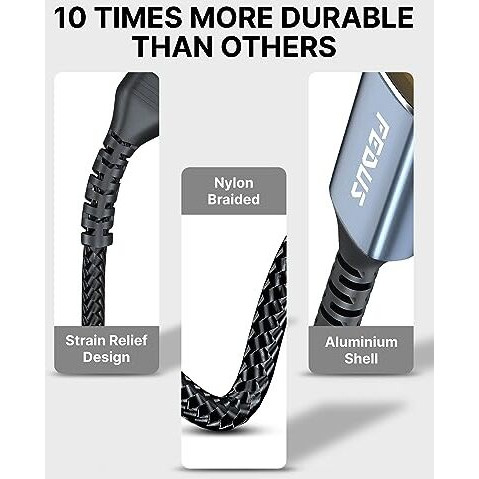 Fedus Displayport To Hdmi Cable Converter,3 Meter 4K@60Hz Braided Dp To Hdmi Adaptor Connector,Compatible With Projector,Laptop,Monitor,Tv,Pc,Graphic Cards Hdtv Monitor Projector Computer,Black