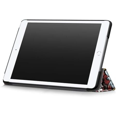 Proelite Smart Trifold Hard Back Flip Stand Case Cover For Apple Ipad 9.7 Inch 2018/2017 5Th 6Th Generation With Stylus Pen- Hippy