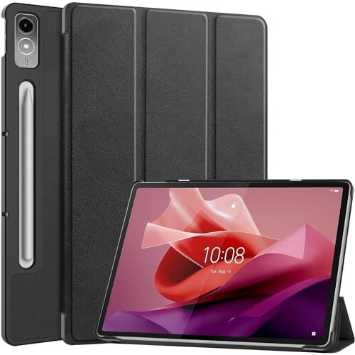 Proelite Cover For Lenovo Tab P12 12.7 Inch Cover Case, Sleek Smart Flip Case Cover For Lenovo Tab P12 12.7 Inch, Black