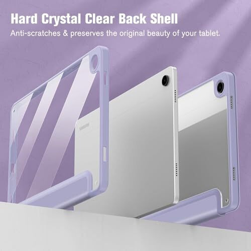 Proelite Cover For Samsung Galaxy Tab A9 Plus 11 Inch Cover Case, Smart Flip Case Cover For Samsung Galaxy Tab A9+ 11 Inch With S Pen Holder, Lavender [Transparent Back]