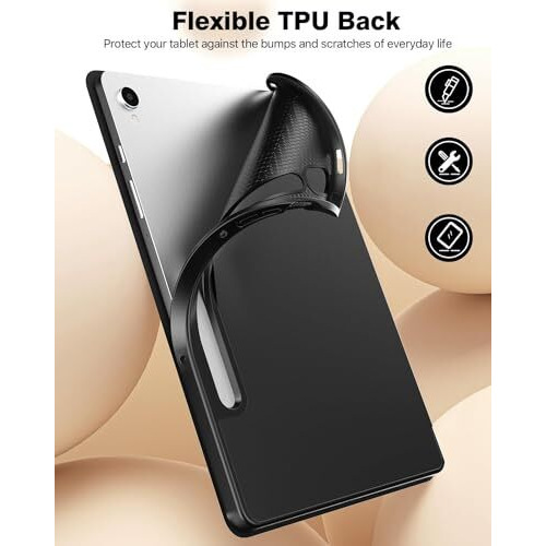 Proelite Cover For Samsung Galaxy Tab S9 Fe/S10 Fe 10.9 Inch Cover, Soft Flexible Flip Case Cover With S Pen Holder For Samsung Galaxy Tab S10/S9 Fe 10.9", Auto Sleep Wake, [Recoil Series] - Eiffel