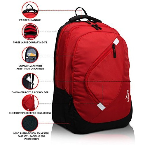 Lunar's Comet 35L School Bag For Boys | Water Resistant Travel Backpack | College Bag For Girls | Backpack For Travelling With 1 Year Warranty