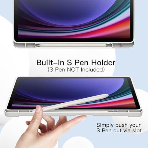 Proelite Cover For Samsung Galaxy Tab S9 Fe/S10 Fe 10.9 Inch Cover, Soft Flexible Flip Case Cover With S Pen Holder For Samsung Galaxy Tab S10/S9 Fe 10.9", Auto Sleep Wake, [Recoil Series] - Grey