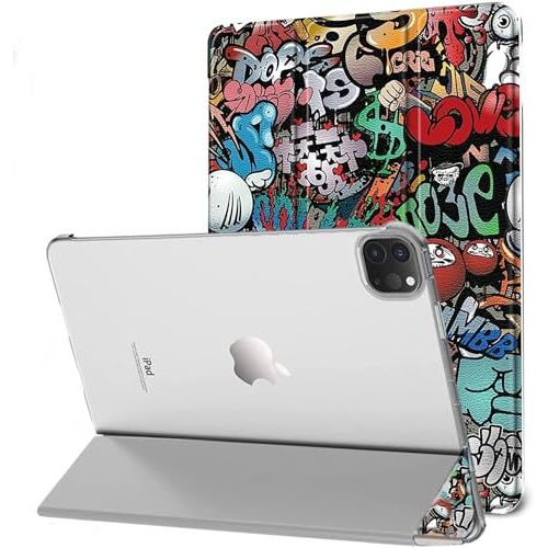 Proelite Case For Ipad Air 11 Inch M3/M2 2025/2024, Air 5Th Gen 2022/Ipad Air 4Th Gen 2020 10.9 Inch, Slim Hard Pc Translucent Back Shell Smart Cover Fit Ipad Air 11 M3/M2 & Air 10.9 Case, Hippy