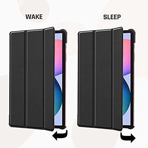 Proelite Smart Trifold Flip Case Cover For Samsung Galaxy Tab S6 Lite 10.4 Inch 2024 Sm-P610/P615, Support S Pen Magnetic Attachment [Black]