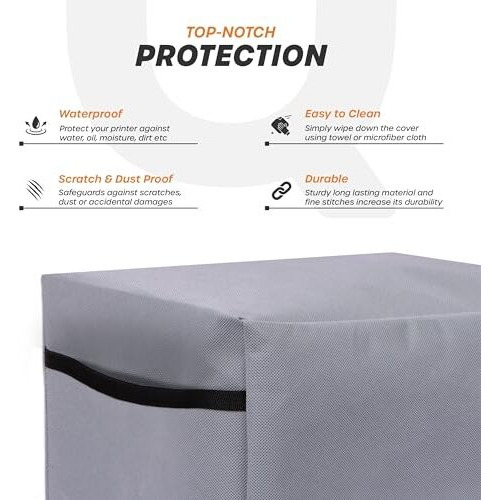 Cranique Dust Proof Printer Cover For Hp Deskjet All-In-One 4826 (Grey)