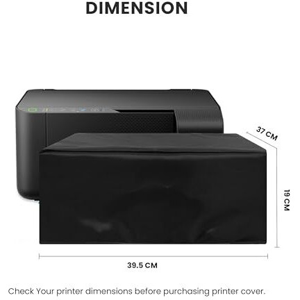 Alifiya Dust Proof Washable Printer Cover For Epson L3250 / L3260 / L3212 / L3200 / L3251 All-In-One Ink Tank Printer - Black