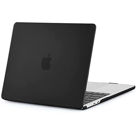 Eoocoo Case Compatible For New Macbook Air 13.6 Inch M4 A3240 M3 A3113 M2 A2681 With Touch Id,2025 2024 2022 Release,M2 M3 M4 Air 13'' Laptop Protective Plastic Hard Shell Cover,Matte Surface, Black