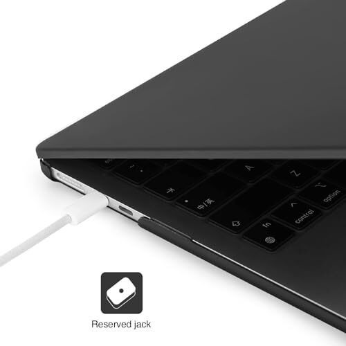 Eoocoo Case Compatible For New Macbook Air 13.6 Inch M4 A3240 M3 A3113 M2 A2681 With Touch Id,2025 2024 2022 Release,M2 M3 M4 Air 13'' Laptop Protective Plastic Hard Shell Cover,Matte Surface, Black