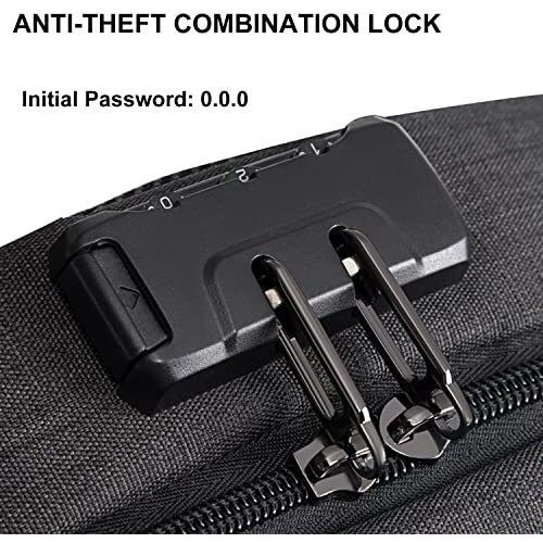 Golden Wolf Backpack With Rain Cover Anti-Theft Business Backpack With Lock 15.6-Inch Laptop Bag With Usb Port 25L Multi-Pockets For Men Women Office Travel College,Light Grey