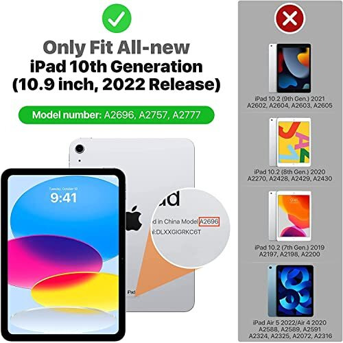 Proelite Cover For Apple Ipad (A16) 11Th/10Th Generation (2025/2022) Cover Case, Transparent Smart Case For Ipad 11Th/10Th Gen 2025/2022 (Supports Auto Sleep Wake) With Stylus Pen, Lavender