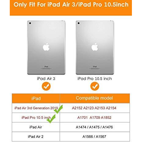 Proelite Cover For Apple Ipad Air 3 10.5 Inch Case Cover, Smart Flip Case Cover For Apple Ipad Air 3/Pro 10.5" With Pencil Holder And Flexible Back, Dark Green