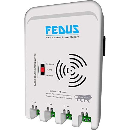 Fedus 4 Channel Smps For Cctv, Power Supply Adapter For Up To 4 Cctv Security Cameras Cctv Power Supply Smps, Power Supply Adapter For Video Surveillance Camera System, Cctv, Dome, Bullet Cameras