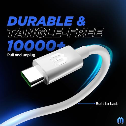 Myvn Type C Vooc Flash Charging Cable Compatible For Oppo Reno/2/2Z/2F/Reno 10X Zoom/K3(C Type Cable Charger)- Only Cable