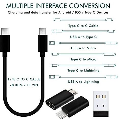 Wayona All In One 60W Usb C To C Fast Charging Travel Cable Set Type C,Lightening And Micro Usb Port Inbuilt Mobile Stand Compatible With Iphone,Ipad,Samsung,Oneplus,Mi,Oppo,Vivo,Iqoo (All In 1,Black)